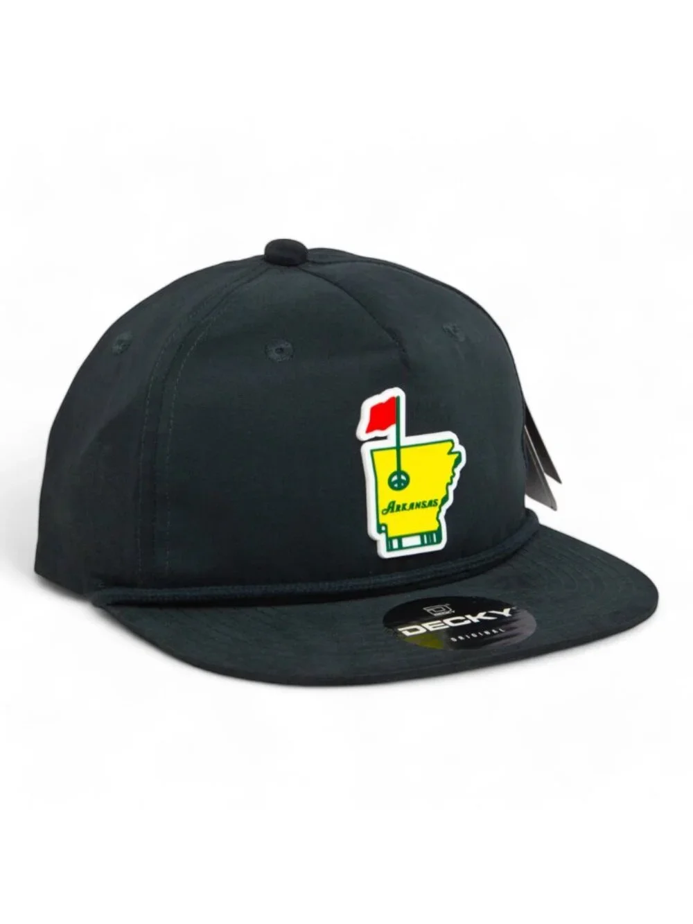 Arkansas Masters Golf 3D Classic Rope Hat- Charcoal